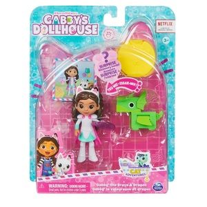 New Gabby’s Dollhouse, Gabby the Brave and Dragon 3.4-inch Figure Set